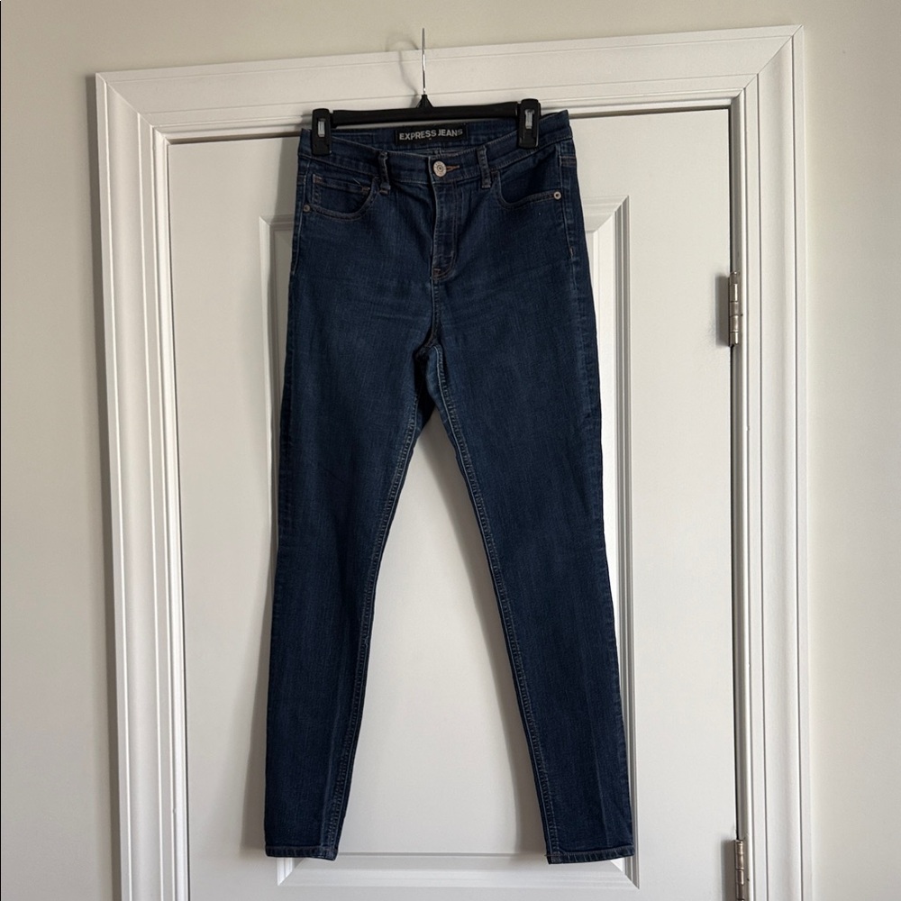 Express Dark Blue Legging High Rise Skinny Jeans